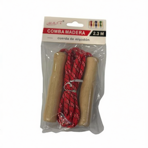 เชือกกระโดดคอมบา มาเดรา คอตตอน โรป 2.3 ม. ด้ามไม้ สำหรับออกกำลังกายที่บ้าน - Product Image 2