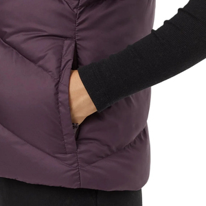 Chaleco Acolchado Morado Personalizado para Mujer, Cuello Alto, Cierre de Cremallera, Cortavientos, Prenda Exterior Informal sin Mangas, Fabricante OEM - Product Image 5
