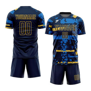 Patchwork Design Soccer Uniform Men Trendy Jersey Color Block Breathable Custom Logo Number Name OEM Wholesale Supplier - Product Image 1