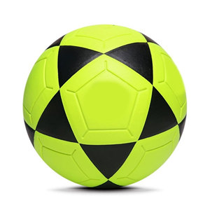 High Quality <b>Bright</b> Green Glued PVC Soccer <b>Ball</b> for School Practice or Youth Club Training With Durable Panels and Easy Control - Product Image 3