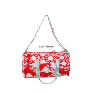 Sacs de voyage fourre-tout ouverts vintage en coton pur 100% matelassés et colorés faits à la main pour femmes voyageuses - Product Image 2