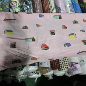 ผลิตในเกาหลี ผ้าฝ้ายพิมพ์ลาย 100% ผ้าฝ้ายแท้ ระบายอากาศได้ดี นุ่มสบาย สต็อกผ้าสำเร็จรูปสำหรับทำเสื้อผ้า ใช้ในชีวิตประจำวัน - Product Image 6