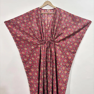 Vestido Kaftán Informal de Verano con Estampado Floral Tropical, sin Mangas, de Algodón, para Mujer, Ropa de Playa, Estilo Asia Pacífico - Product Image 3