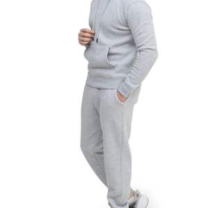 Conjunto Deportivo de Pantalones y Sudadera Ajustados de Calidad Supersuave, 100% Algodón, Liso, para Hombre, OEM ODM - Product Image 1
