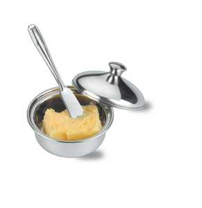 Stainless Steel Butter <b>Box</b> With Silver Colour Round Shape and knife Used For Hotel/Home/kitchen At <b>Cheap</b> prices - Product Image 1