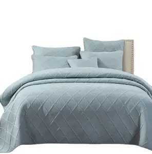 MnTYaE新畅销书钻石图案超声波绗缝酒店床罩双面绗缝床罩