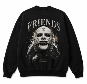 เสื้อสเวตเชิ้ตคอกลมสีดำพรีเมียมทรงโอเวอร์ไซส์ลายพิมพ์รูปหัวกะโหลกสไตล์สตรีทแวร์สำหรับผู้ชายใส่ในฤดูใบไม้ร่วง - Product Image 6