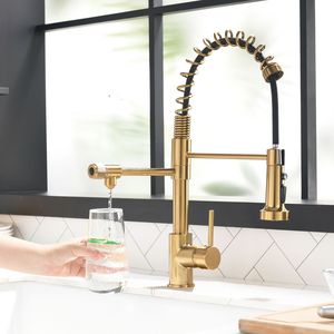 Pull Down <b>Kitchen</b> Faucet <b>Water</b> Purifier Black and Nickel Gold Faucet with <b>Filter</b> Sink Faucets for Drinking <b>Water</b> - Product Image 5