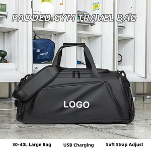 Sac de sport rembourré en stock avec port USB et doublure en polyester, logo personnalisé, sac de voyage et de fitness - 30-40L, sangle réglable - Product Image 5
