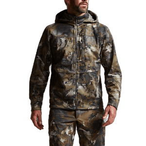 Veste softshell camouflage pour homme avec capuche, fermeture éclair et poches pour la randonnée en plein air - Product Image 1