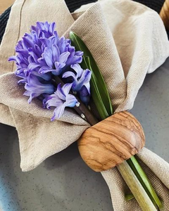 Anneaux de serviette ronds en bois d'acacia de 2,5 cm, couleur unie, classiques, durables, écologiques, en vrac, pour la décoration de table de mariage, d'hôtel et de restaurant - Product Image 2