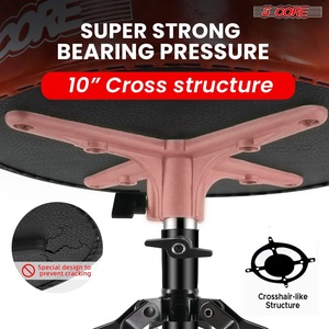 5 Core Drum Throne 3" Thick <b>Padded</b> Guitar Stool 200Lb Capacity Heavy Duty Adjustable Drummer <b>Chair</b> - Product Image 5
