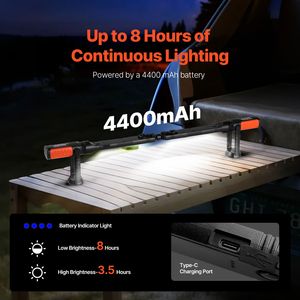 "Auto Repair Tool <b>Rechargeable</b> 1450LM <b>LED</b> <b>Work</b> <b>Light</b> Bar Portable Magnetic 4400mAh Cordless" - Product Image 3