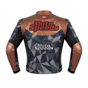 Men’s Cowhide Leather <b>Racing</b> <b>Jacket</b>/Chaqueta MotoCP Style CE Level 2 Armor Motorcycle Track Riding Protective Gear CE - Product Image 2