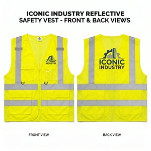 Nouvelle arrivée, gilet de sécurité réfléchissant haute visibilité imperméable, respirant, en maille, ajustement réglable, pour utilisation dans la construction industrielle - Product Image 6