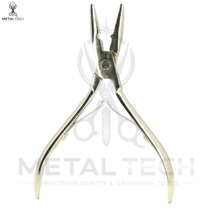 Premium Quality Hair Extension Applicator Kit – Gold Finish Hair Pliers, Loop Threader, Salon Scissors & Portable Storage <b>Bag</b> - Product Image 4