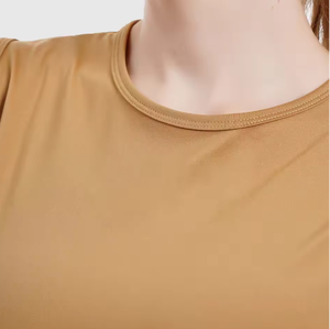 เสื้อกล้ามออกกำลังกายสีน้ำตาลอูฐสำหรับผู้หญิง แบบไม่มีแขน รับสกรีนโลโก้ ผ้าสเตรช ระบายอากาศดี เสื้อฟิตเนส ขายส่ง OEM - Product Image 4