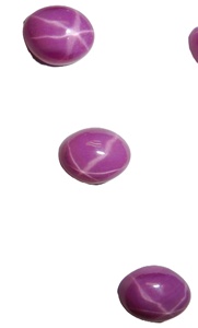 Rubí Estrella de Corte Ovalado 8x10 mm, 3.5 Quilates, Creado en Laboratorio, Pulido, Opaco, Cabujón con Efecto de Estrella de 6 Puntas para Joyería - Product Image 3