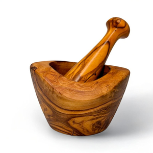 Ensemble mortier et pilon en bois écologique et durable pour la vente en gros |   Moulin à épices en bois naturel |   Broyeur d'herbes |   Ustensile de cuisine fait main - Product Image 2