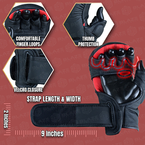 Wholesale MMA Sparring <b>Gloves</b> for Kickboxing Martial Arts training fight <b>glove</b> open palm half finger 7oz MMA Grappling <b>gloves</b> - Product Image 5