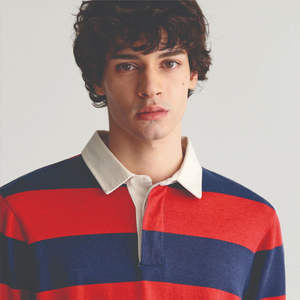 Camisetas de Rugby Personalizadas al por Mayor con Logotipo Personalizado para Hombre, Camiseta de Rugby de Manga Larga Fabricada por OEM, Material de Algodón con Rayas Personalizadas - Product Image 3