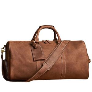 New Arrival Genuine <b>Leather</b> Men Casual Travel <b>Bag</b> Waterproof Duffle <b>Leather</b> <b>Bag</b> For Online sale in Low price - Product Image 4