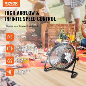 Ventola Cordless ad alta velocità Ventilatore portatile da 12 pollici per ufficio personale a 360 gradi con testina girevole manuale - Product Image 2