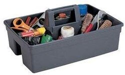 Seau de nettoyage avec corps en plastique robuste, adapté au transport d'outils et de fournitures de nettoyage pour la maison et l'hôtellerie - Product Image 3