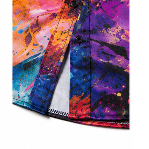Camisa tropical estampada premium para hombre con tela ligera y transpirable, estilo casual con botones para vacaciones de verano y playa - Product Image 5