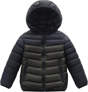 Chaqueta Acolchada Ligera con Capucha para Hombre, con Cierre, Color Azul, Chaqueta de Invierno a Prueba de Viento, 100% Plumón, Forro Polar - Product Image 3