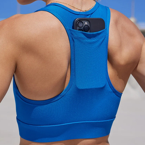 Sujetador deportivo de malla con bolsillo, de secado rápido, talla grande, popular, para gimnasio, correr, yoga y fitness para mujer, venta al por mayor - Product Image 2