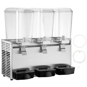 Dispenser di Bevande Commerciale in Acciaio Inox da 16L, 680W, Dispenser di Succhi 304 con 3 Serbatoi, Macchina per Tè Freddo 41 53.6 - Product Image 1