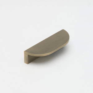 Poignée de meuble ovale en laiton massif, forme ovale, minimaliste, pour porte d'armoire - Product Image 4