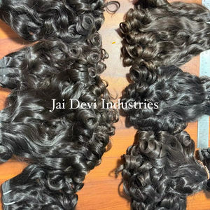 Extensions de cheveux humains en gros, double trame, cheveux indiens bruts, cuticules alignées, ondulation profonde lâche, provenant d'un seul donneur - Product Image 6