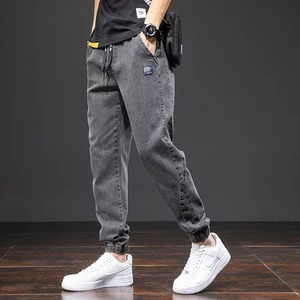 Pantalones Cargo de Mezclilla Negros y Azules para Hombre, Estilo Urbano, Jogger, Baggy, Harem, Tejido Transpirable, Lavado Arena, Primavera Verano Otoño - Product Image 2