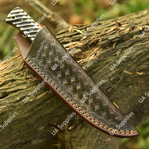 Couteau de chasse et de camping à lame fixe en acier Damas, pointe tombante, qualité industrielle supérieure, support OEM/ODM en gros - Product Image 6