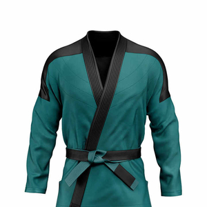 Uniforme de karaté pour hommes de qualité supérieure, léger, prix de gros, entièrement personnalisable, anti-plis, avec le dernier design. - Product Image 6