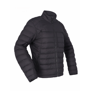 Chaqueta acolchada ligera para hombre, cálida para invierno, con cierre de cremallera, cuello alto, resistente al agua, informal, para exteriores. - Product Image 3