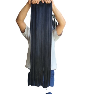 Extensiones de Cabello Humano Natural Vietnamita Virgen Sin Procesar, Sedoso, Liso, Doble Trama, Color 1B, 100g/paquete, GUGU HAIR - Product Image 3