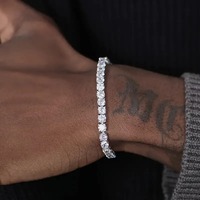 Pulsera de Plata 925 de Excelente Calidad, Chapada en Oro, con Diamante Moissanita de Corte Cojín, Unisex, de Lujo, para Fiestas, Verano, Regalo de Moda