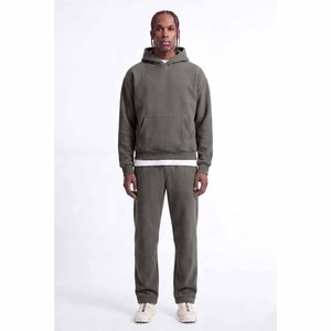 Conjunto Deportivo con Capucha para Hombre, Color Verde Oliva, Manga Larga, Estilo Casual, con Bolsillos Laterales, Cintura Elástica, Corte Regular - Product Image 5