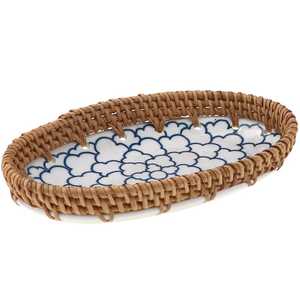 New Designs Round Serving Tray Natural Bamboo and Rattan Woven Tray for Home <b>Coffee</b> <b>Table</b> Available at Best Price - Product Image 2