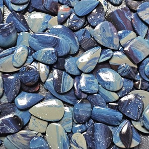 ล็อตพลอยสีน้ำเงินเลแลนด์แบบคาโบชองขายส่ง ล็อตพลอยสีน้ำเงินเลแลนด์สำหรับทำเครื่องประดับ - Product Image 6