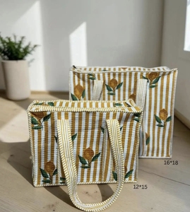Bolsa de Mano de Lona con Estampado de Elefantes, Bolsa de Compras Reutilizable de Algodón, Bolsa de Mano de Gran Capacidad al por Mayor - Product Image 4