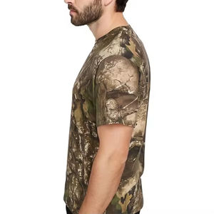 Camiseta de Caza Unisex para Adultos, Personalizada con Sublimación Completa, Camuflaje Forestal, Cuello Redondo, Manga Corta, Algodón y Poliéster - Product Image 3