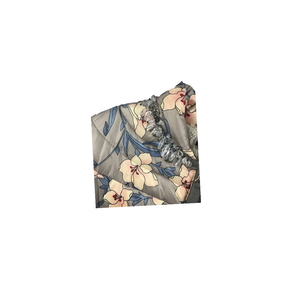 Blouson Moto Hiver Écologique Vintage à Motifs Floraux avec Ornements Perlés Unisexe Imprimé Design Gris - Product Image 6