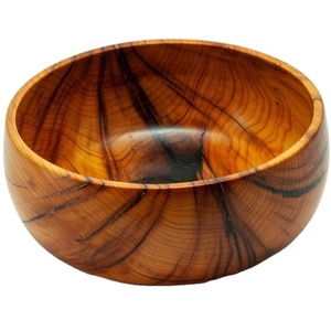 Tazón de madera de acacia de diseño clásico con cuchara, producto de supermercado desechable para ensalada de frutas para restaurante de Hotel en casa - Product Image 2