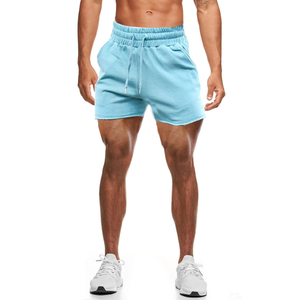 Pantalones Cortos Deportivos para Hombre al por Mayor, de Color Liso, con Dobladillo Enrollado, que Absorben el Sudor, Ecológicos, Antiarrugas, Transpirables, de Mezcla de Poliéster/Algodón - Product Image 5
