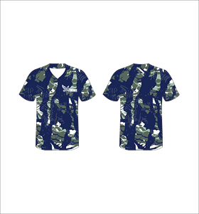 Custom Blue Black Brush Stroke Baseball Jersey Sublimation Button Up Team Uniform Moisture Wicking <b>Athletic</b> Shirt OEM - Product Image 5