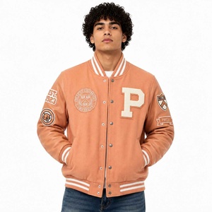 High Quality Customized Breathable Quick-Dry Wool-<b>Lined</b> Winter Varsity <b>Jackets</b> for <b>Men</b> Women College Baseball Varsity <b>Jacket</b> - Product Image 4
